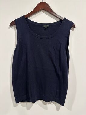 Talbots Navy Knit Scoop Neck Tank